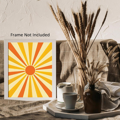 Posterizer 1 pcs-Boho Minimalist Cute Sunshine-Abstract & Modern Art-Astronomy & Celestial Art-Gift for Men Women Entrepreneur Teens - Kitchens, D...