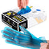 [500-Box Disposable Plastic Poly Gloves - One Size Fits Most - Color Variants - Single-Use Hand Covers for Food Safe Handling, Preparation, Kitche...