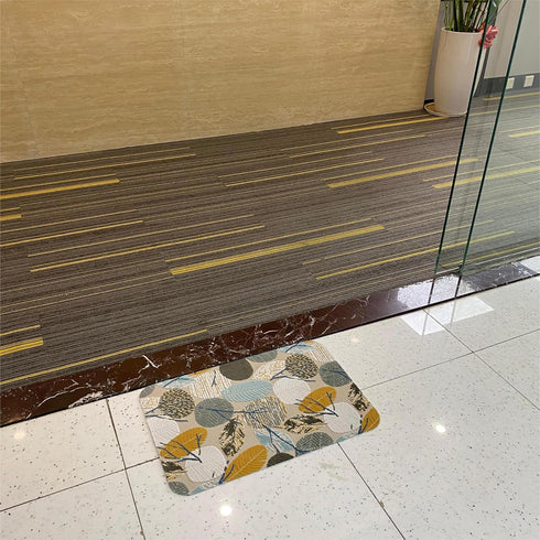 Ultra-Thin Indoor Doormat?Non-Slip and Waterproof Doormat? Low Pile 0.1 inch Doormat?Easy to Clean?Entrance Doormat That can be Cut at Will (Orang...