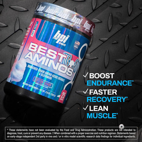 BPI Sports BCAA Powder - Best Aminos, Post Workout Recovery Drink with Glutamine, Branched Chain BCAAs Amino Acids, Hydration & Recovery, 25 Servi...