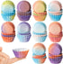 Mini Cupcake Paper Liner - 600pcs Gradient Pastel Baking Cups Muffin Cupcake Wrappers, Purple Blue Orange Cake Chocolate Candy Wrap Supplies for B...