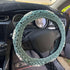 Crochet Steering Wheel Cover Set,Cute Car Steering Wheel Cover Boho 14-15 in,Handmade Daisy Granny Square Pattern Gift,Women Car Accessories (A Wh...