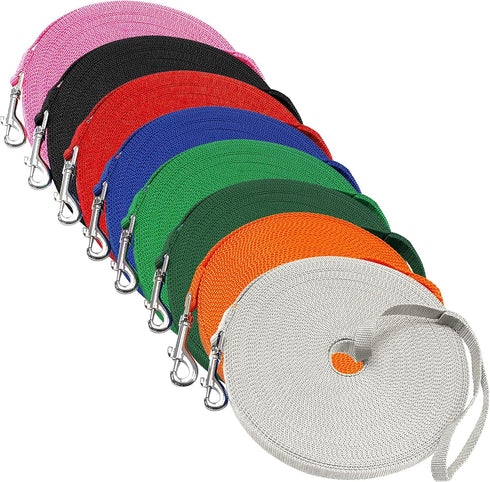 Downtown Pet Supply - Long Dog Leash - Dog Training Leash - Recall & Obedience Dog Training Tools - Nylon - 50 ft - Light Grey Dog Leash...