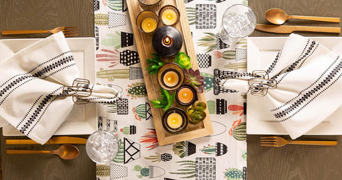 DII Urban Cactus Kitchen Collection, 14x72 Tablerunner...