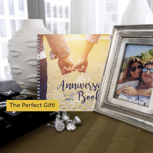 Wedding Memory Book | A Hardcover Journal To Document Anniversaries From The 1st To the 50th Year | Gifts for Bride and Groom | Wedding Planner Bo...