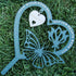 Memorial Decorative Plaque, Heart-Shape Butterfly, Sympathy Gift for Loss of Mother or Father Metal, 7.9 x 5.9 inches...