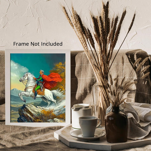 Posterizer 1 pcs-Napoleon Bonaparte inspired art-riding to battle 1-Men's Art Collection-Famous Figures Art Collection-Gift for Men, Man, Husband,...