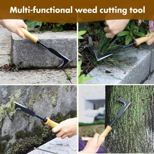 Crack Weeder Puller Tool Long Handle, Adjustable Crevice Weeding Remover Tool 29", Manual Sidewalk Crack Weeder Stand up Grass Weed Puller Cutter ...