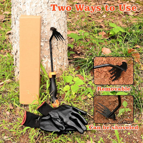 Weed Removal Tool, Portable Garden Weeder Tool?2024 New Manganese Steel Weed Puller Tool with Rubber Handle for Vegetable Gardening Garden Yard Fa...