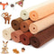 LOTOFUN Brown Stiff Felt Sheets Bundle 9pcs 8x35Inch Large Felt Sheet for Crafts DIY Children Kids...
