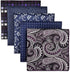SHLAX&WING 5 Pieces Assorted Mens Silk Pocket Square Handkerchiefs Set 75...