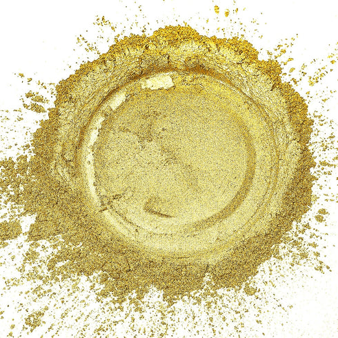 Sun Gold Mica Powder for Epoxy Resin?Natural Shimmer Mica Powder Used for coloring resin artwork, car spray paint, candles, soap, eye shadow, lip ...