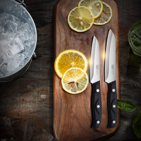 2PCS Paring Knife - Little Cook Paring Knife Set - Ultra Sharp Kitchen Knife - Fruit Knife - German stainless Steel - ABS Handle...