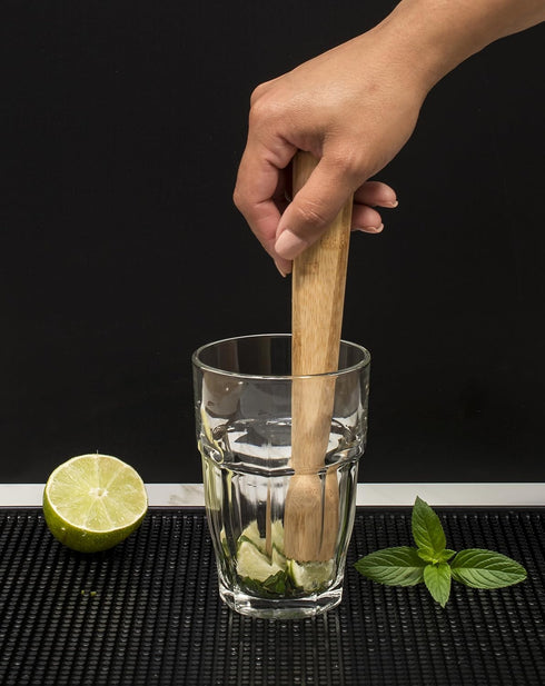 HIC Kitchen Bar Muddler, Natural Bamboo...