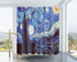 Van Gogh Starry Night Shower Curtain Polyester Fabric Shower Curtain Bathroom Sets Decor with Hooks 72 X 72 Inches...