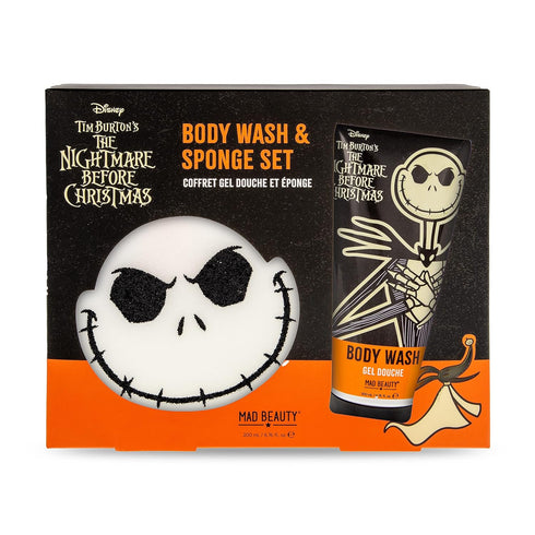 MAD Beauty Nightmare Before Christmas Body & Set, Tim Burton's The Nightmare Before Christmas, Jack Skellington, Body Wash & Sponge, Coconut Fragr...