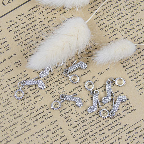 AUEAR, Fashion Crystal High Heel Shoe Shape Charms Bulk Pendant Jewelry Findings for Jewelry Making Necklace Bracelet DIY...
