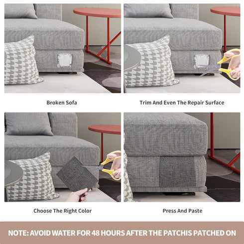 ONine Microfiber Couch Repair Kit, 55x12 inch Adhesive Fabric Patch, Multi-Color,Impervious Water?Suitable for Sofas, Tents, Handbags, Clothing, C...