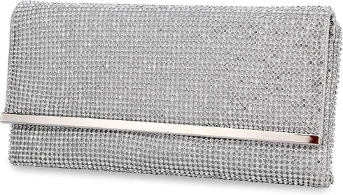 Tanpell Women's Soft Rhinestone Crystal Evening Clutch Bags Bling Purse with Detachable Chain for Prom Party...