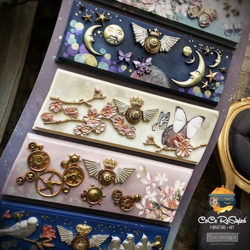 Prima Marketing 966614 Finnabair Decor Moulds 5"X8"-Cogs & Wings...