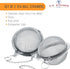 U.S. Kitchen Supply - 2 Premium Stainless Steel Tea Ball Strainer Infusers - 2.1" Size with Extra Fine Mesh - Steep Loose Leaf Tea, Herbal, Spices...