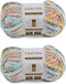 Crafted By Catherine Chunky Heather Multi Yarn - 2 Pack (49 Yards Each Skein), Rainbow Multi, Gauge 6 Super Bulky......