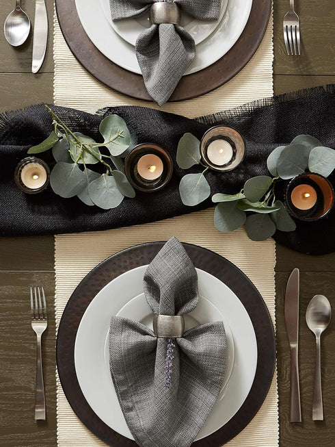 DII Variegated Tabletop Collection, Napkin Set, 20x20, Gray, 6 Piece...