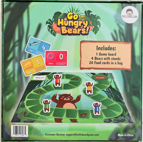 Will's Board Game - Go Hungry Bears, A Food Nutrition Game for Kids Ages 3 and Up...