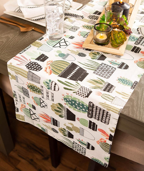 DII Urban Cactus Kitchen Collection, 14x72 Tablerunner...