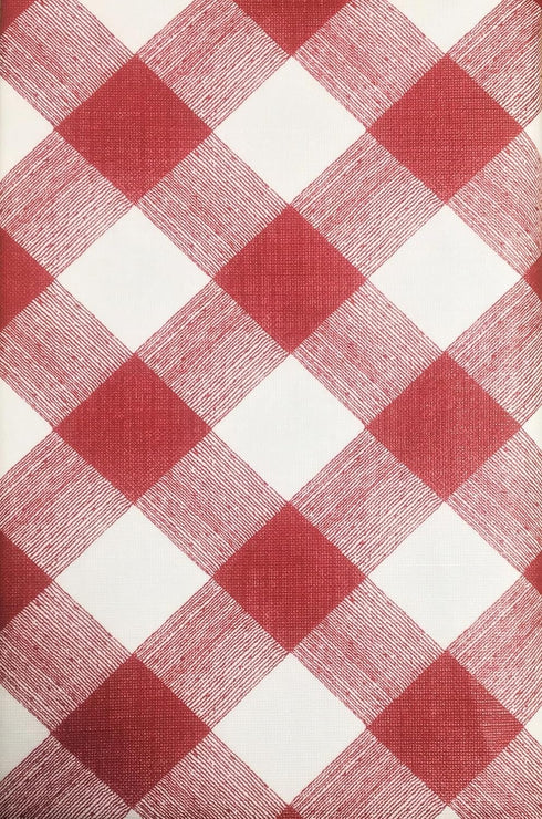 Better Home 52"x52" Square PEVA Tablecloth Flannel Backed Kitchen Decorator, Red Checkered...