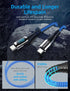 USB C to USB C Cable (100W 5A), 3.3ft USB C Cable with LED Display, New Nylon Type C Charger Cable Fast Charging for MacBook Pro, iPad Pro Air Min...
