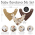 Sweet Jojo Designs Western Cowboy Boy Baby Bandana Bibs Newborn Infant Feeding Drool Red Blue Tan Chocolate Brown and White Wild West Southern Cou...