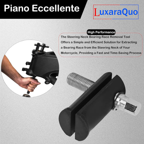 Motorcycle Bearing Puller - Steering Wheel Puller - Neck Bearing Race Remover Tool - for 1-1/8in to 2-5/8in ID Races - for All Motorcycle and Car...