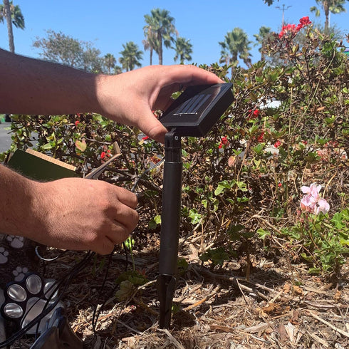 IdeaWorks JB7356 Solar Paw Print Outdoor Lights, Black...