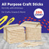 Popsicle Sticks for Crafts 200 Pcs 4.5 inch Wooden Multi-Purpose Popsicle Sticks for Crafts, Ice, Ice Cream, Waxing, and Tongue Depressor Wood Sti...