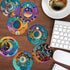 8 Pieces Diamond Art Coaster Kit with Holder DIY Sun and Moon Diamond Art Coaster Gifts 5d Diamond Dot Coaster for Beginners Adults Kids Art Table...