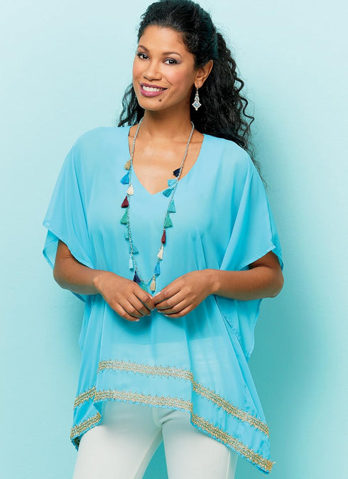 Butterick Patterns Misses' Top, Tunic And Caftan, Y (XSM-SML-MED)...