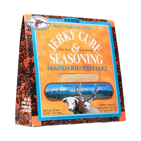 Hi Mountain Jerky Seasoning and Cure Kit | MANDARIN TERIYAKI BLEND | Create Savory Homemade Beef Jerky | Great for Beef, Deer, Elk, & Venison | Mi...