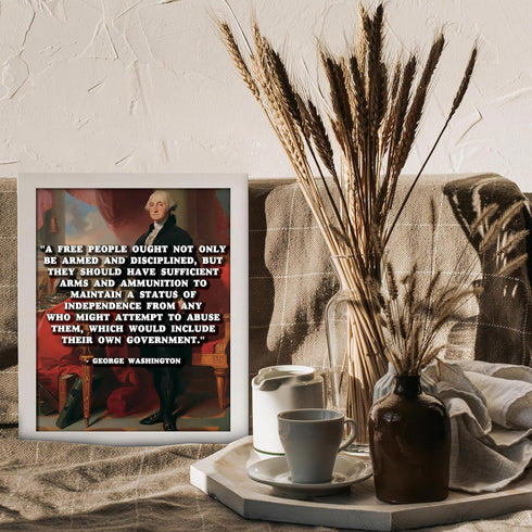 Posterizer 1 pcs-George Washington Quotes-Quotes and Poems-Famous Figures Art Collection-Gift for Policemen, Law Enforcement Officer-Decor for Hom...