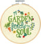 DIMENSIONS Garden Verse Needlepoint Embroidery Kit with Pattern and Bamboo Hoop, Finished Project 6" Diameter, Multicolor 6 Piece......