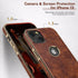 LOHASIC for iPhone 13 Case, Vintage Leather Thin Slim Luxury PU Soft Flexible Bumper Non-Slip Grip Shockproof Anti-Scratch Full Body Protective Co...