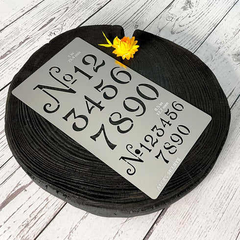 Aleks Melnyk No.452 Metal Stencil, Small Number Stencil, Size 1in and 0.5in, Old World Number, Template for Wood Burning, Pyrography Engraving, Bo...