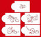 Designer Stencils C480 Five Scroll Cake Stencil Set, Beige/semi-transparent...