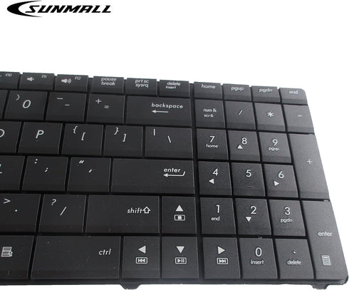 Keyboard Replacement Without Frame Compatible with Asus n53 k54l x55 x55u x55a x54c x54h x55vd x55c f55 f75 R500D R500DE R500N Series Laptop Black...
