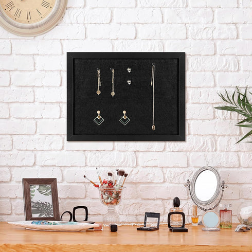 Cork Board Bulletin Board, 11" X 8" Cork Boards for Walls with Pins, Eye Bolts, gaskets, Screws, Pin Board for Office, School and Home (BK,22 * 30...