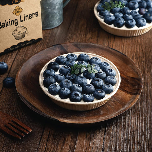 50pcs Paper Mini Tart Pans for Baking, mini pie tins 4Inch Mini Pie Pans, Non-stick, Unbleached, Disposable Quiche Baking Dish,Oven safe, Microwav...