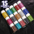 LEOBRO Holographic Fine Glitter, 15 Colors Fine Glitter for Crafts, Resin, Jewelry Art Crafts Making, Nail Body, with 10 PCS Stir Spoons...