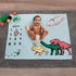 Welcome to The Universe Baby Jurassic World Blue, Green, Orange and Yellow I'm-a-Roar-able Dinosaur Super Soft Milestone Baby Blanket...