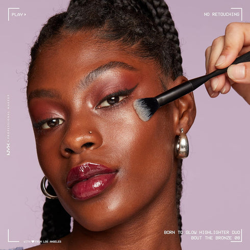 NYX PROFESSIONAL MAKEUP Born To Glow Icy Highlighter Duo - Bout The Bronze...