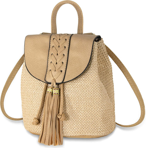 Women Beach Bag Summer Straw Woven Shoulder Bag Crossbody Bucket Handbags Handmade Hobo Purse Bamboo Handle...